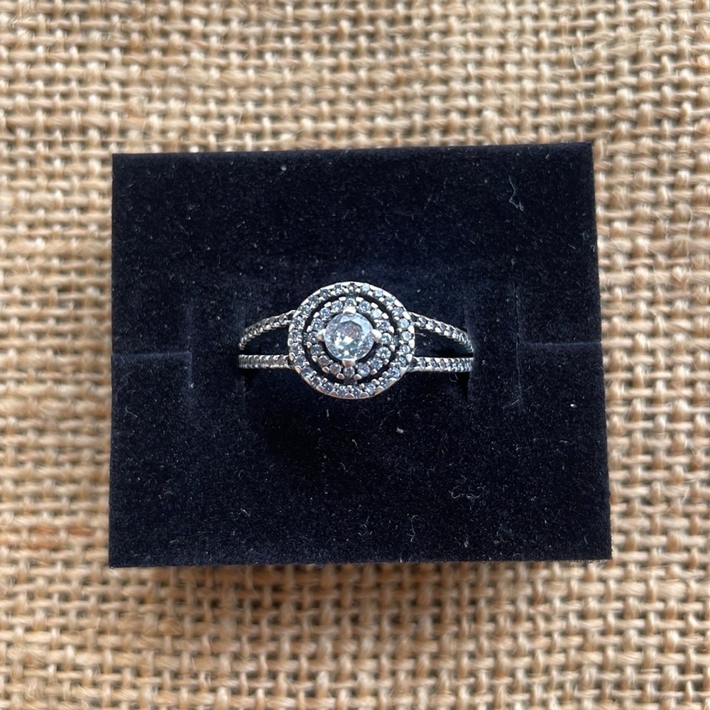 Pandora Sterling silver Sparkling Double Halo Ring 
Size 9 - Picture 11 of 14